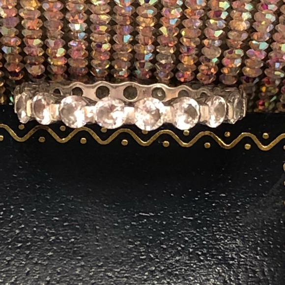 Sterling Silver Cubic Zirconia Eternity Band - Picture 4 of 5